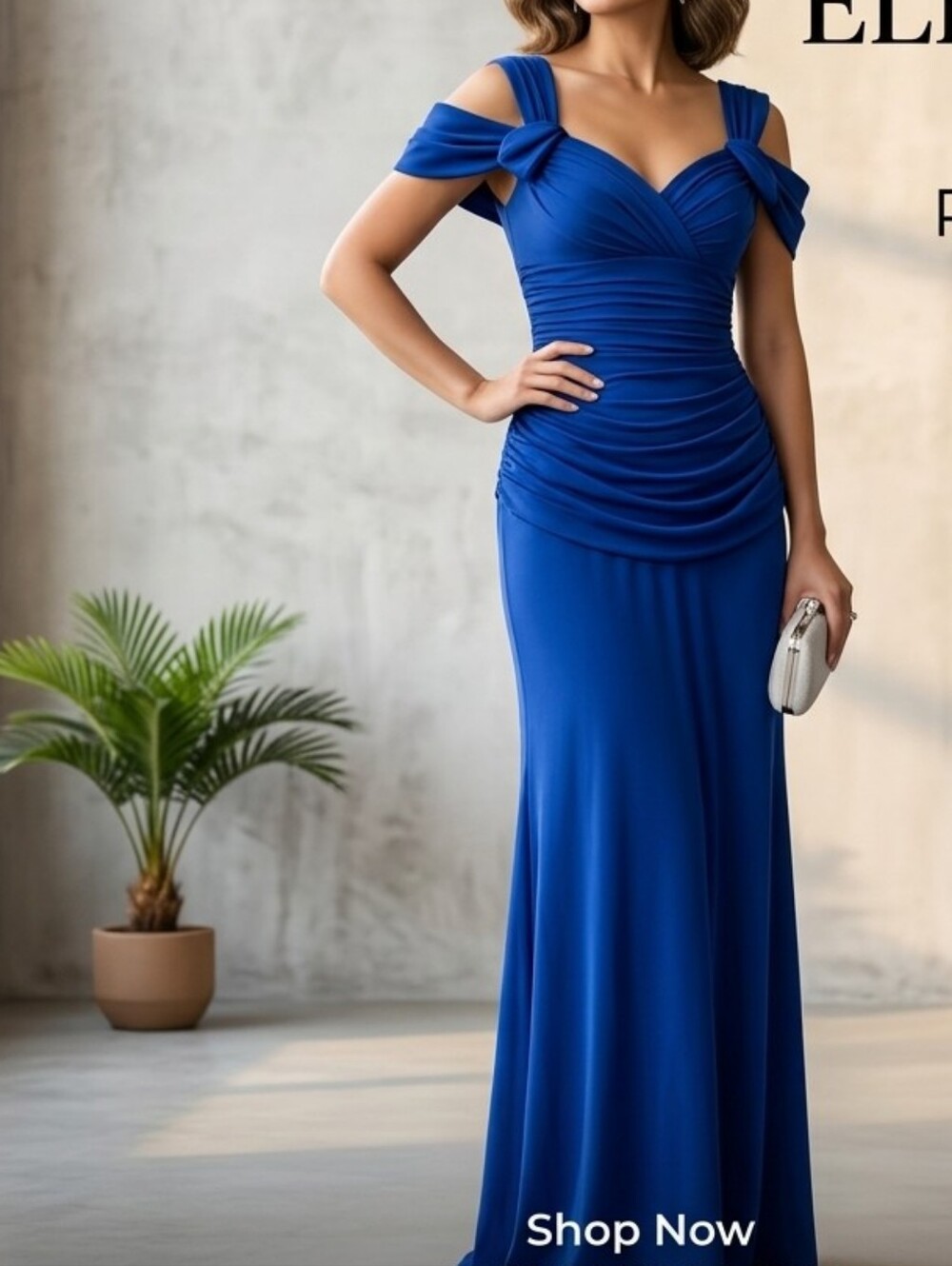 BCBG blue gown